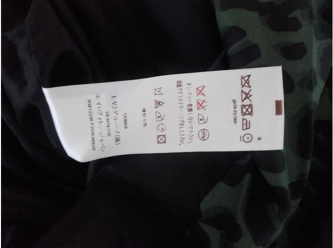 Louis Vuitton Vestido de seda estampado leopardo Stephen Sprouse Verde - vista 6