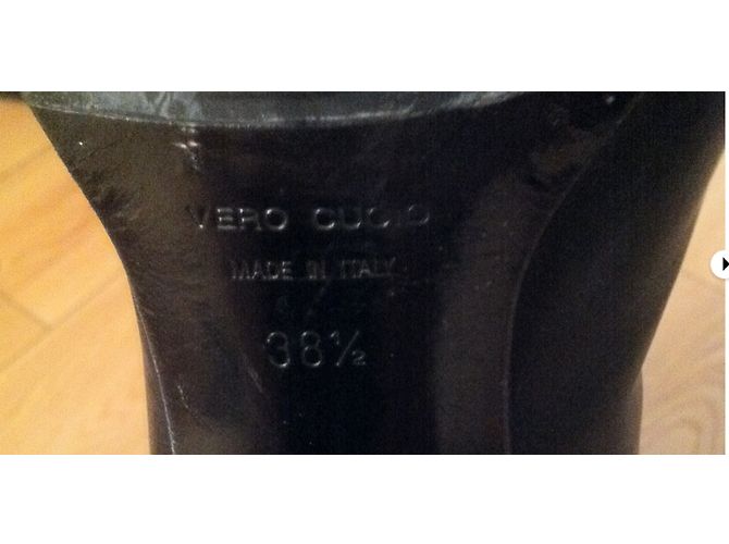 Botas Sergio Rossi de cuero negro con tacón alto - vista 7