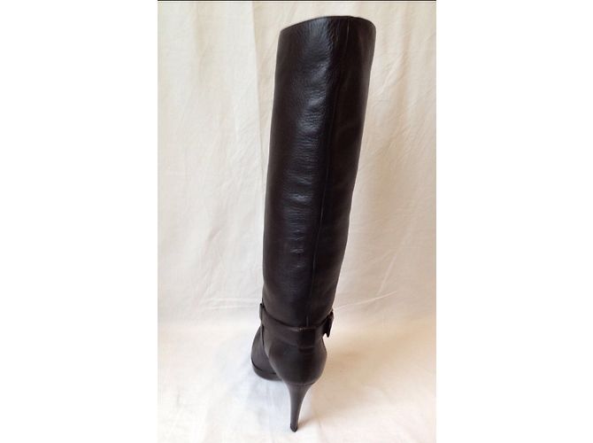Botas Sergio Rossi de piel de becerro marrón Castaño - vista 7