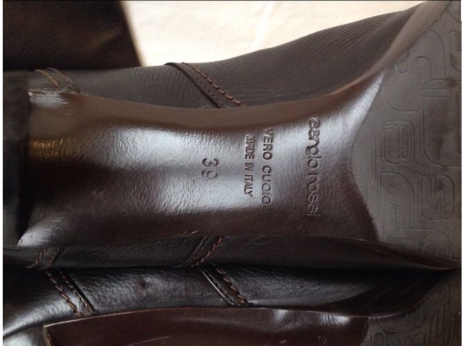 Botas Sergio Rossi de piel de becerro marrón Castaño - vista 9