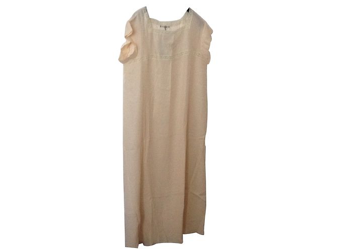 Conjunto de Camisón y Albornoz Christian Dior de Seda Blanco - vista 2