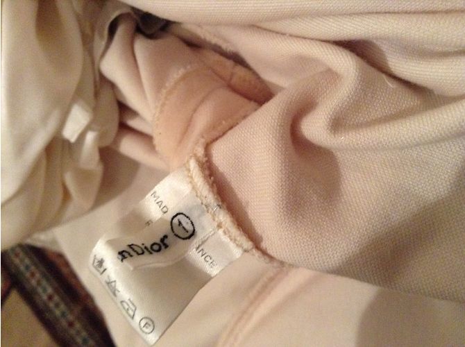 Christian Dior Bata de terciopelo blanca Blanco - vista 5