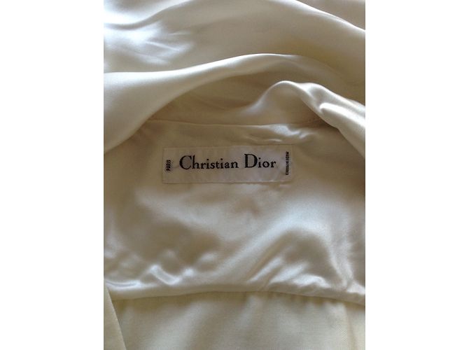 Christian Dior Bata de terciopelo blanca Blanco - vista 4