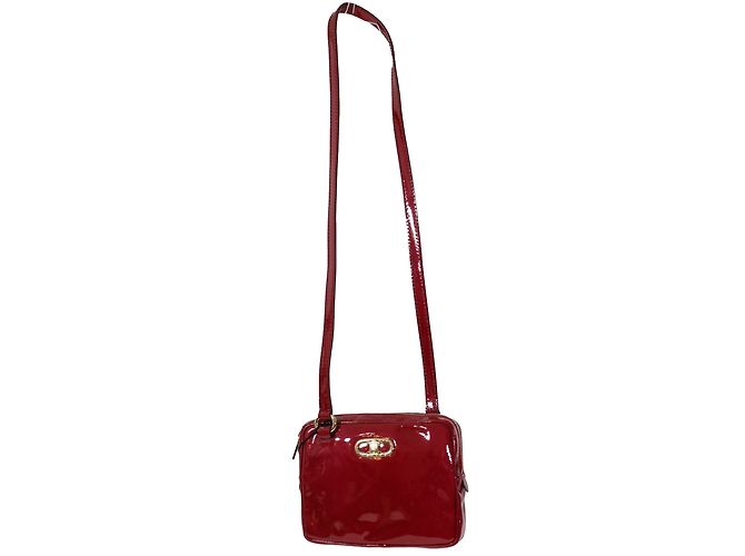 Borsa a tracolla Céline in pelle di vitello rossa Rosso - vista 2