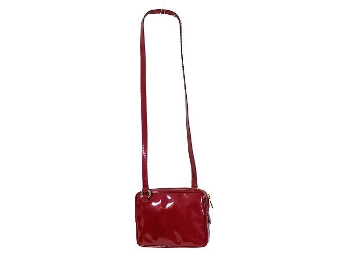 Borsa a tracolla Céline in pelle di vitello rossa Rosso - vista 4