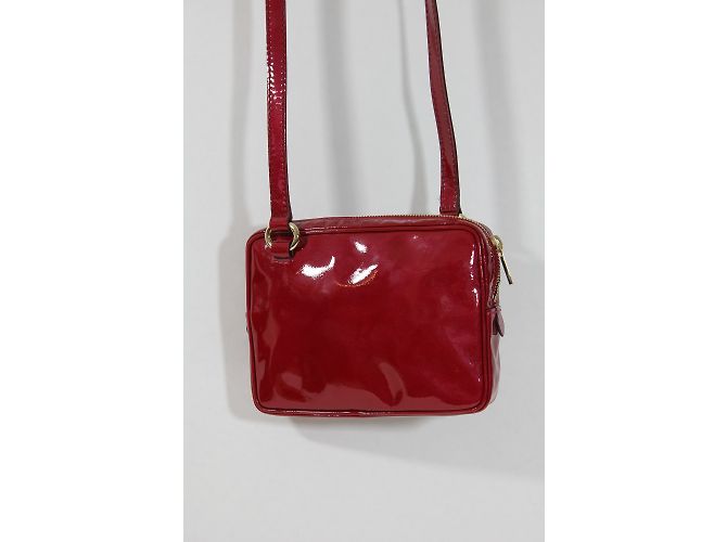 Borsa a tracolla Céline in pelle di vitello rossa Rosso - vista 5