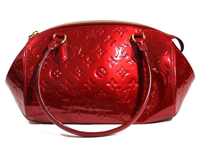 Louis Vuitton Sherwood PM Borsa a mano rossa in vernice Rosso - vista 2