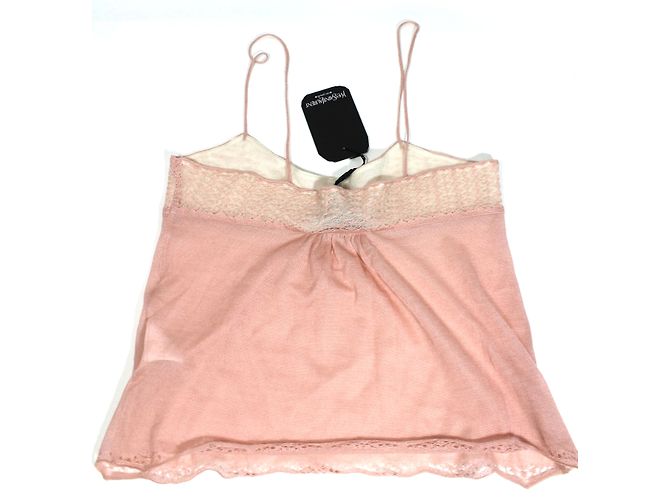 Top Yves Saint Laurent in seta e cashmere rosa - vista 2