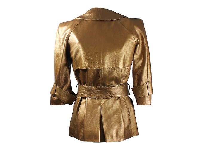 Louis Vuitton Mini Trench en piel de cordero bronce - vista 2