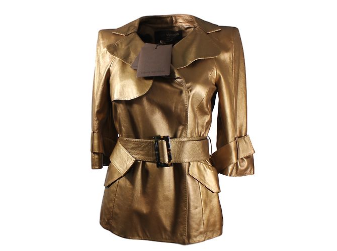 Louis Vuitton Mini Trench en piel de cordero bronce - vista 4