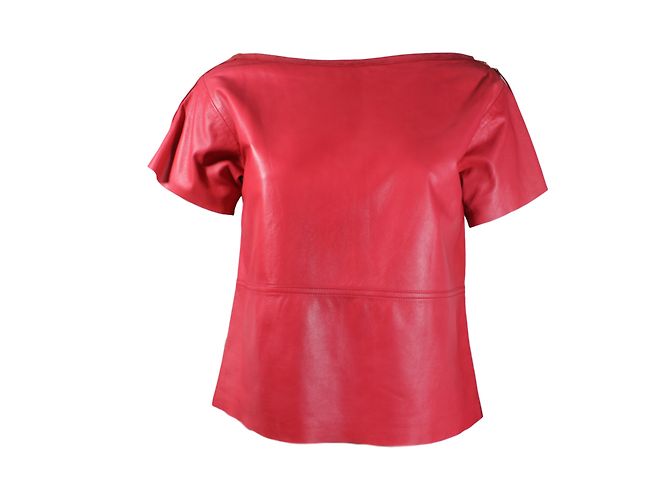 Louis Vuitton Top de cuero coral - vista 2