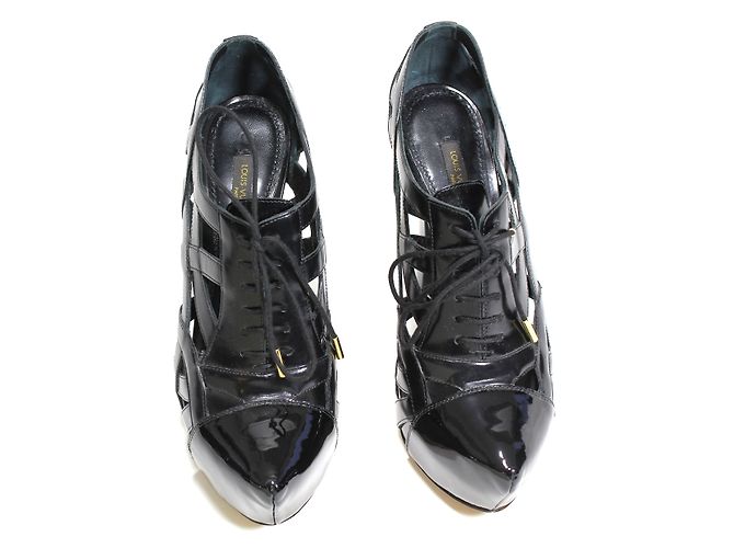 Décolleté Louis Vuitton in pelle nera 36.5 Nero - vista 3