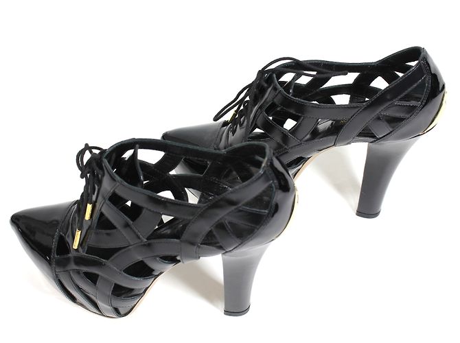 Décolleté Louis Vuitton in pelle nera 36.5 Nero - vista 4