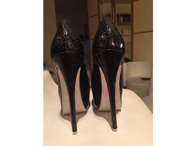 Buffalo Pumps schwarze Leder Plateauschuhe Größe 37 - Ansicht 3