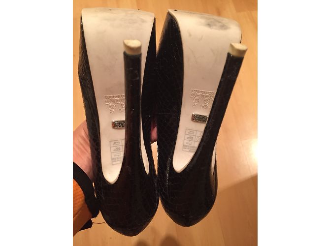 Buffalo Pumps schwarze Leder Plateauschuhe Größe 37 - Ansicht 4