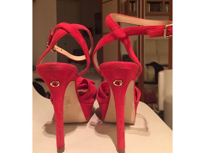 Sandali Guess in pelle rossi Taglia 37 Rosso - vista 3