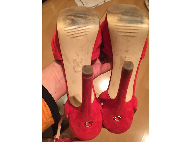 Sandali Guess in pelle rossi Taglia 37 Rosso - vista 5