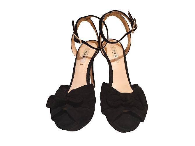 Sandali Guess in pelle neri Taglia 37 Nero - vista 2