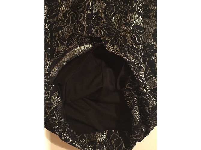 Asos Spitzenkleid Schwarz und Silber Größe S - Ansicht 6