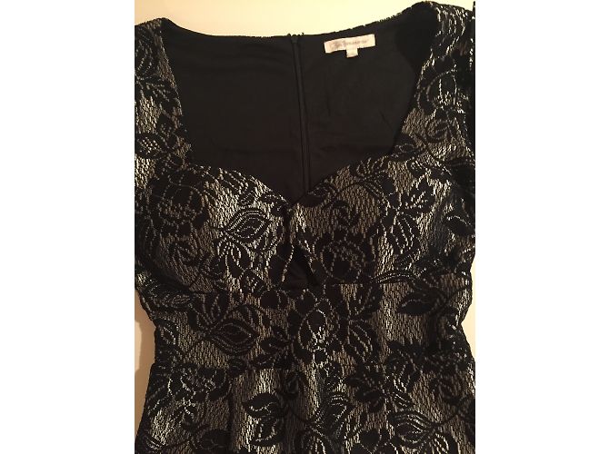 Asos Spitzenkleid Schwarz und Silber Größe S - Ansicht 8