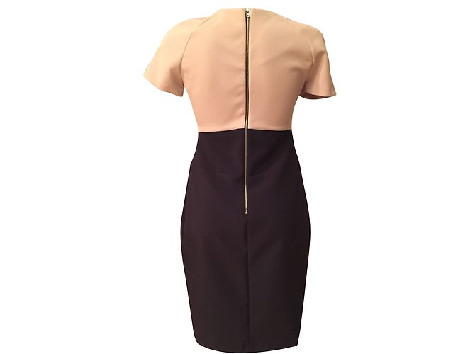 Abito bicolore Zara blu scuro e beige elasticizzato M Multicolore - vista 2
