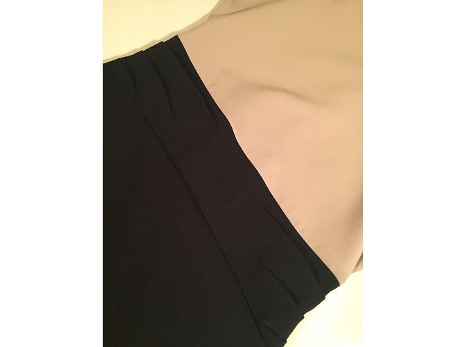 Abito bicolore Zara blu scuro e beige elasticizzato M Multicolore - vista 5