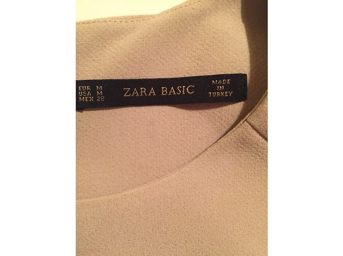 Abito bicolore Zara blu scuro e beige elasticizzato M Multicolore - vista 7