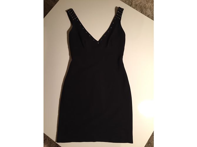 Zara Mini Kleid trägerlos mit Nieten Schwarz S - Ansicht 3