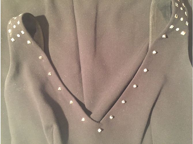 Zara Mini Kleid trägerlos mit Nieten Schwarz S - Ansicht 5