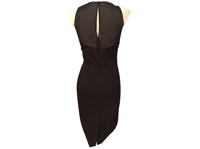 Zara ärmelloses schwarzes Stretch Kleid - Ansicht 2