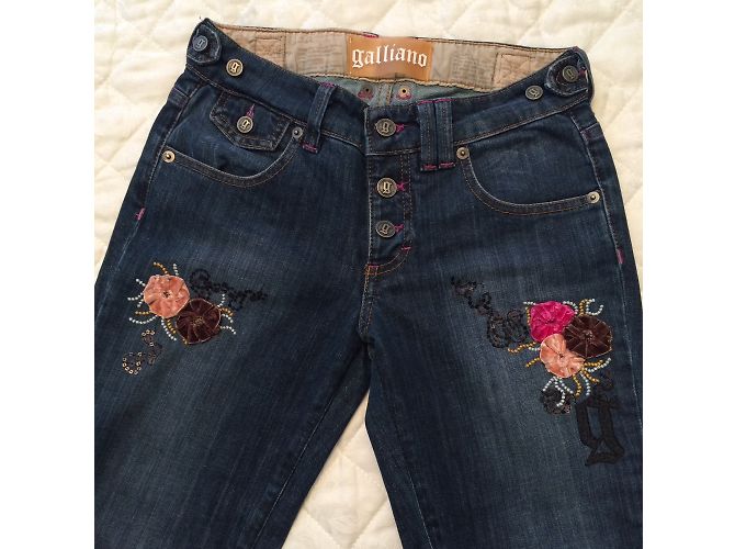 Jeans Bootcut Galliano Azules Algodón - vista 3