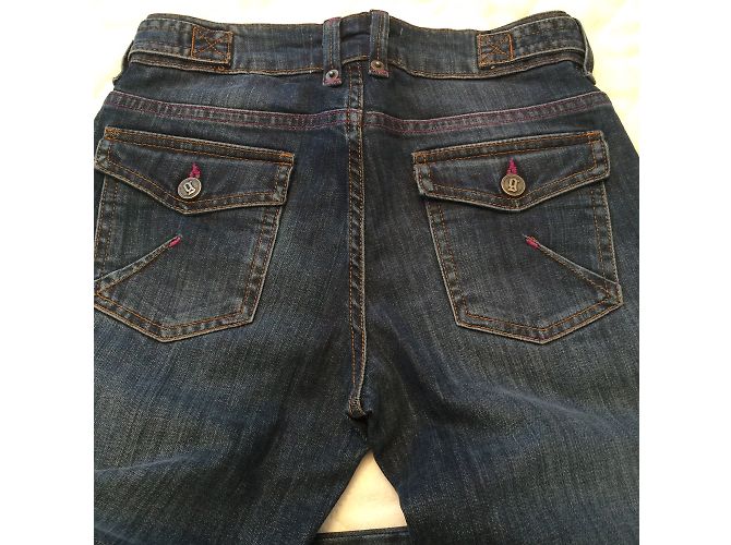 Jeans Bootcut Galliano Azules Algodón - vista 4