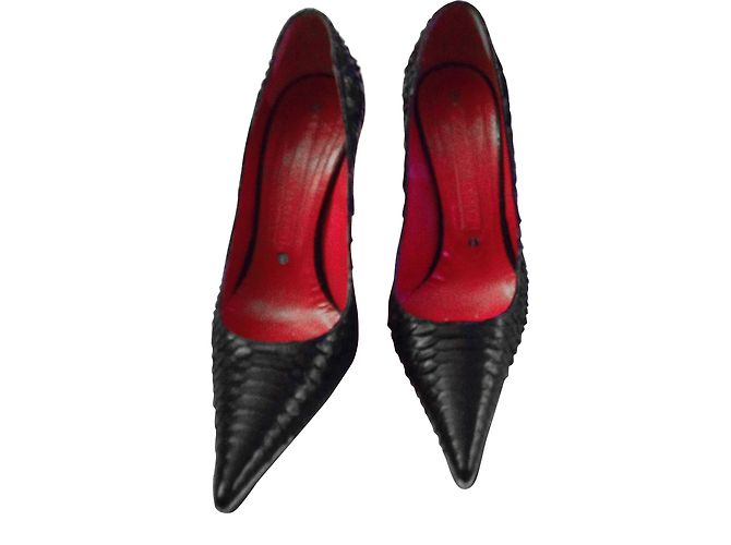 Zapatos de tacón Gianmarco Lorenzi en pitón negro - vista 2