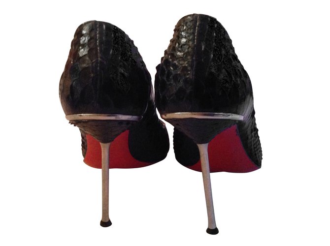 Zapatos de tacón Gianmarco Lorenzi en pitón negro - vista 4