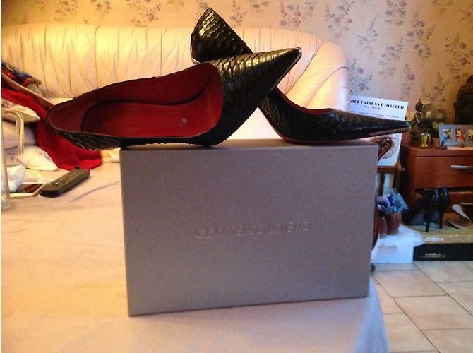 Zapatos de tacón Gianmarco Lorenzi en pitón negro - vista 7