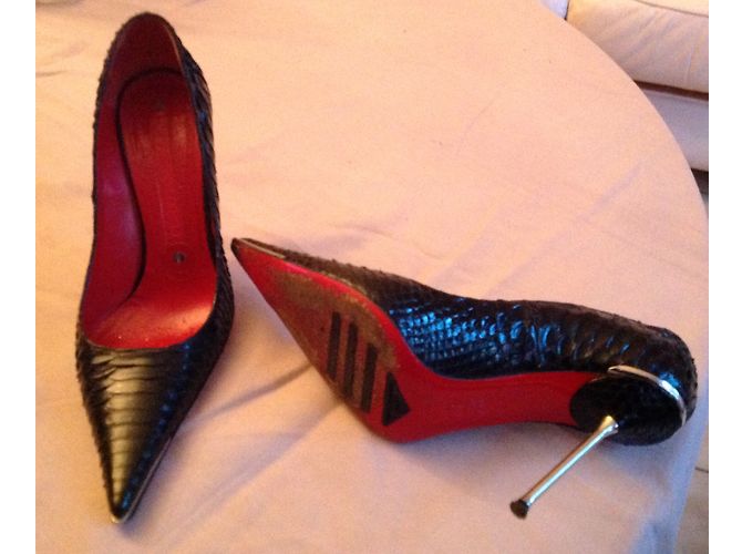 Zapatos de tacón Gianmarco Lorenzi en pitón negro - vista 9