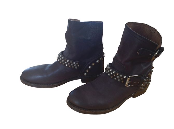 Ash Vicious Lederstiefel schwarz Größe 38 - Ansicht 2