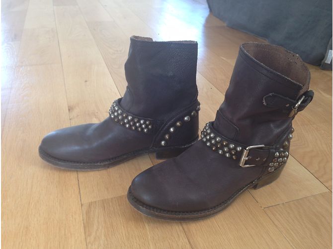 Ash Vicious Lederstiefel schwarz Größe 38 - Ansicht 7
