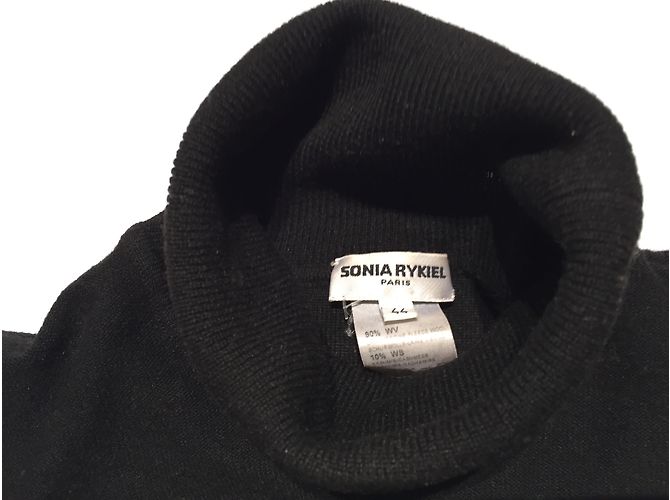 Sonia Rykiel Rollkragenpullover aus Wolle Schwarz - Ansicht 3