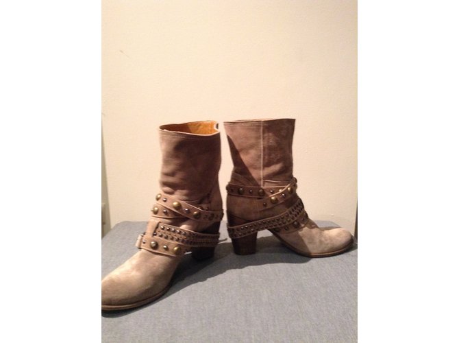 Vero Cuoio Botas Beige - vista 3