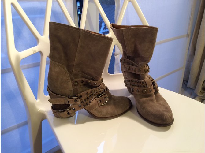 Vero Cuoio Botas Beige - vista 5
