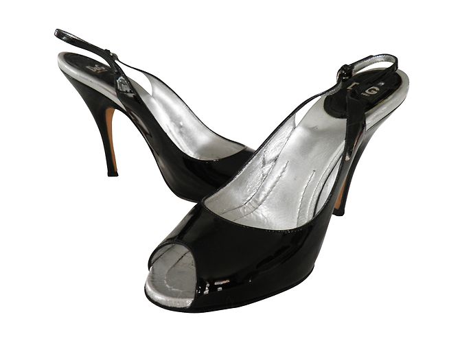 Sandali Dolce & Gabbana in vernice nera 39 Nero - vista 2