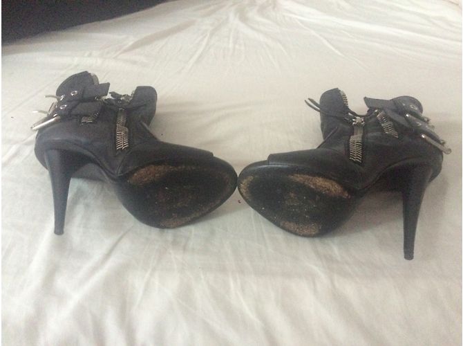 Stivaletti Giuseppe Zanotti in pelle nera Nero - vista 4