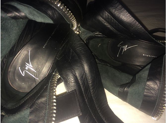 Stivaletti Giuseppe Zanotti in pelle nera Nero - vista 5