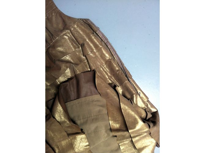 Ventcouvert Kleid aus Leder Gold Golden - Ansicht 4