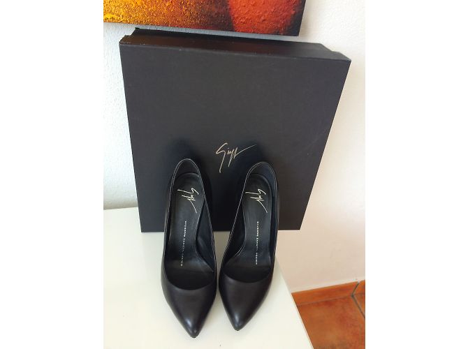 Giuseppe Zanotti Talon Plexi Absatz Schwarz Leder - Ansicht 4