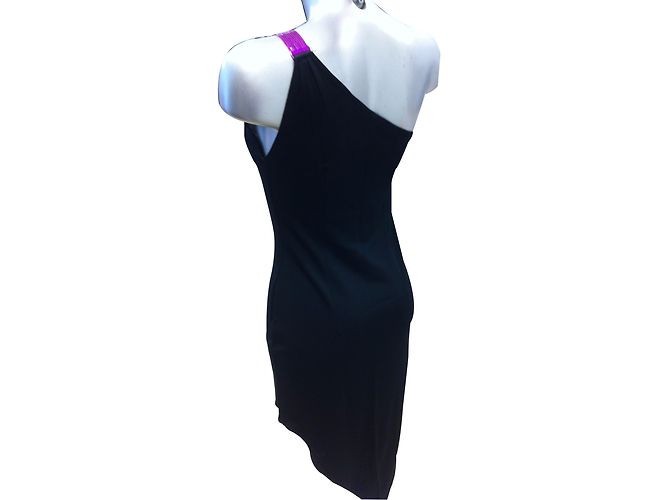 Autre Marque Schwarzes Rayon Kleid Größe 38 40 - Ansicht 2