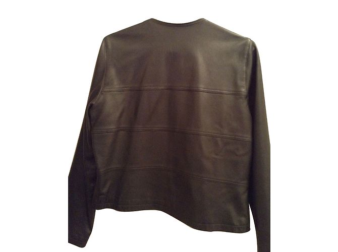 Ikks Schwarze Lederjacke aus Lammfell - Ansicht 2