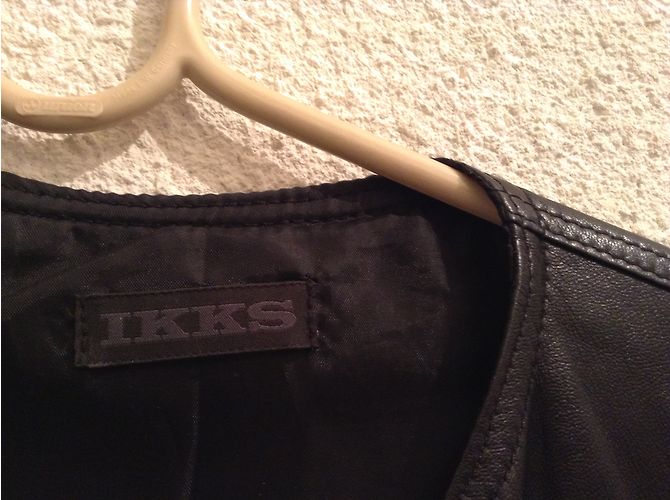 Ikks Schwarze Lederjacke aus Lammfell - Ansicht 4