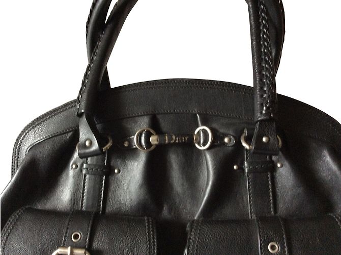 Borsa Christian Dior in pelle nera Nero - vista 2